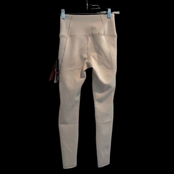 Spyder Leggings Womens Active Size XS Cream Side Pockets - Picture 2 of 8